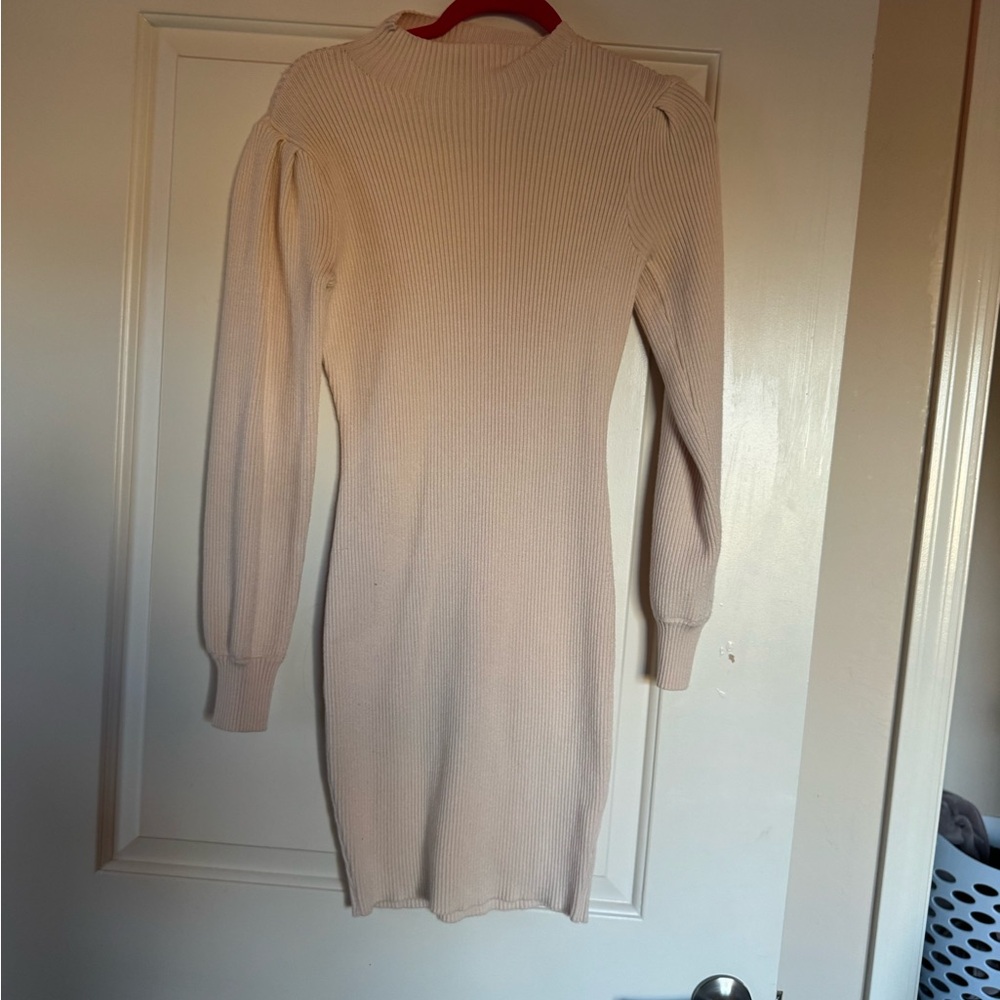 Cream Sweater Dress
